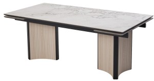 Стол СТРАДИВАРИ 200 GLASTONBURY SAVIA MATT, керамика / Дуб Галиано светлый