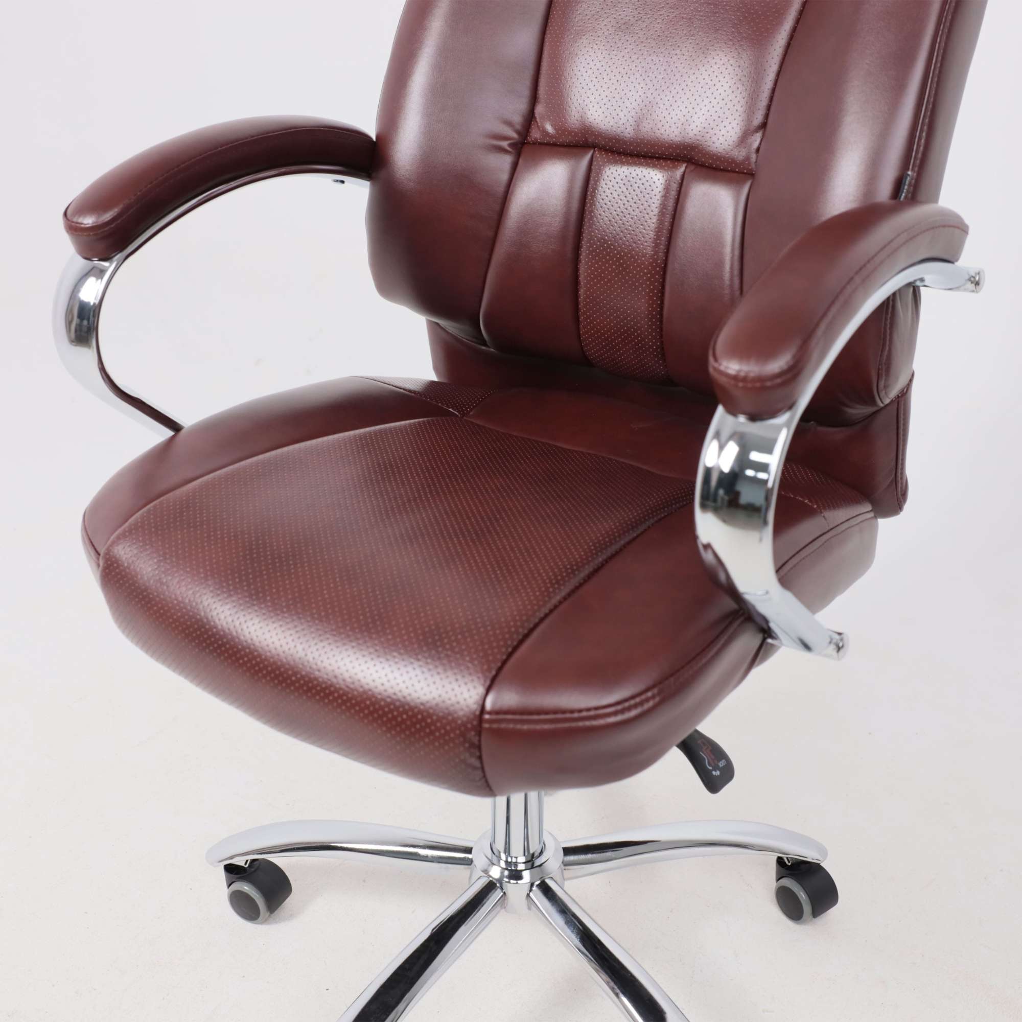 Кресло поворотное King, темно-коричневый, экокожа