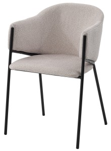 Стул ДИЛЛ, цвет  Lana 13 бежевый, ткань / черный каркас