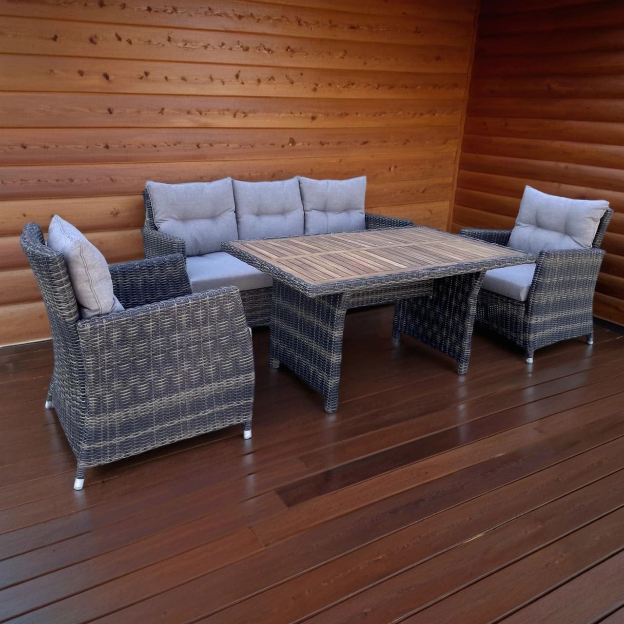 Комплект мебели с диваном AFM-308A Brown