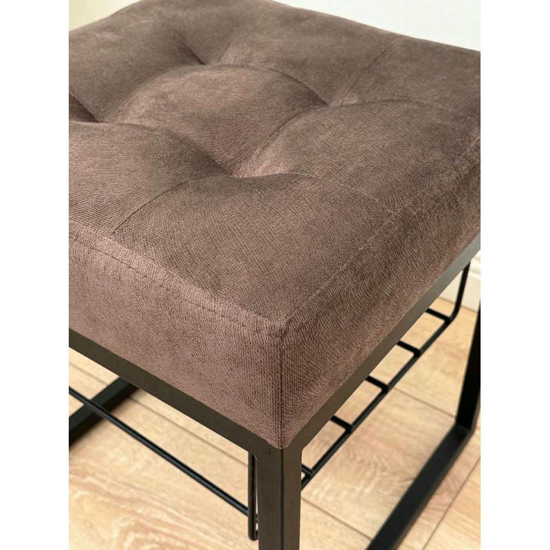 Банкетка Марсей 40-44 с полкой (темно-коричневый/черный)