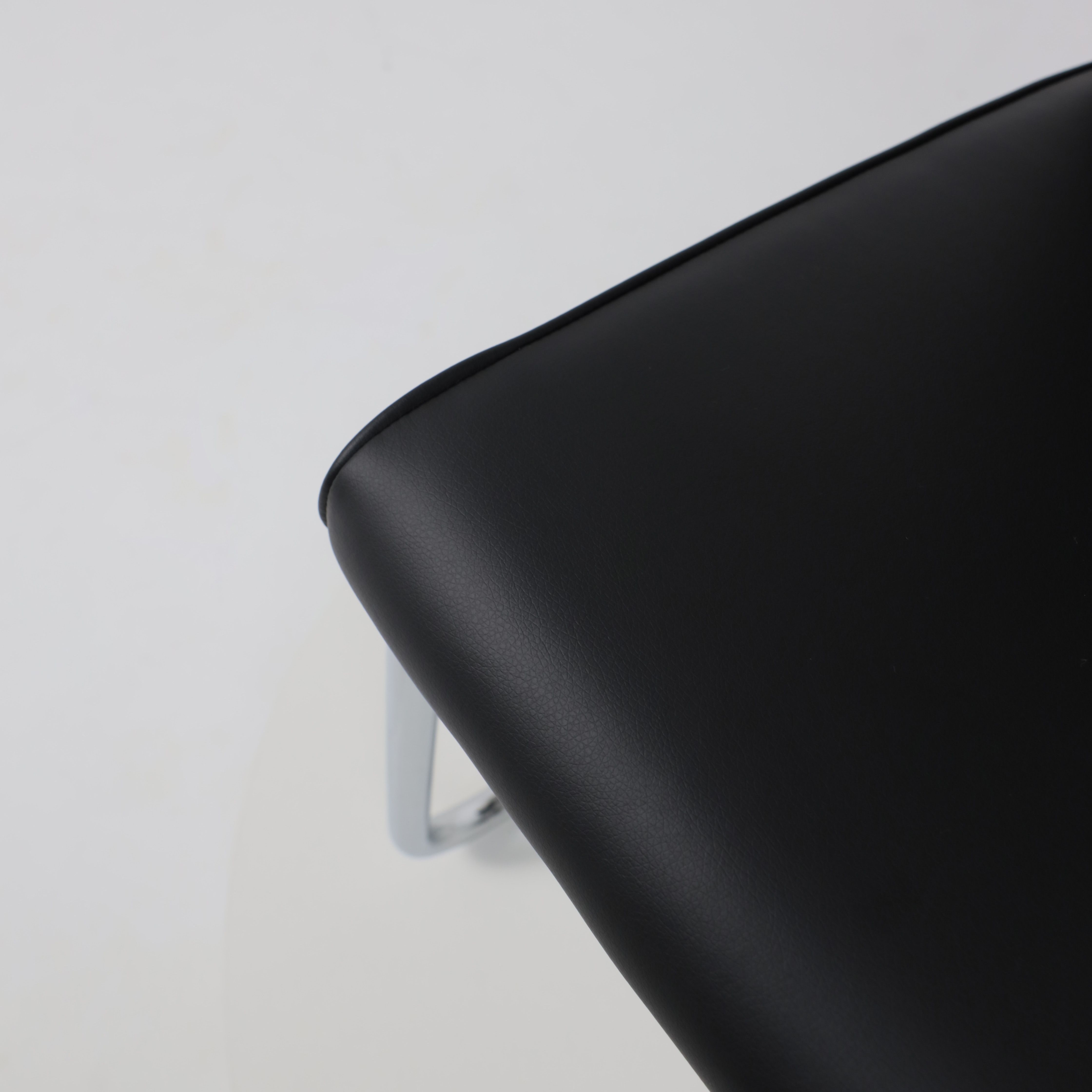 Стул RONALD, экокожа, черный APU-004/хром