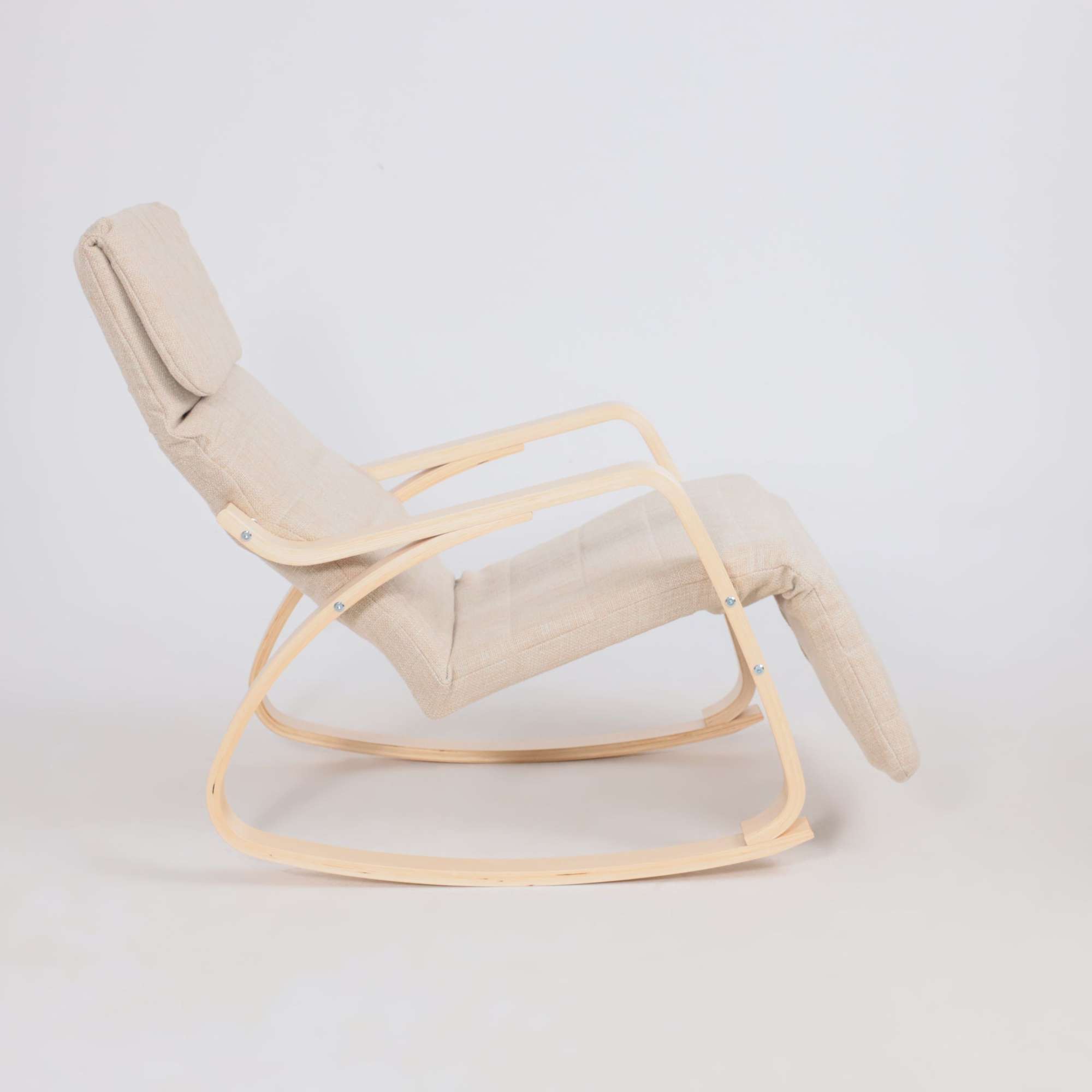 Кресло-качалка Smart, бежевый, ткань