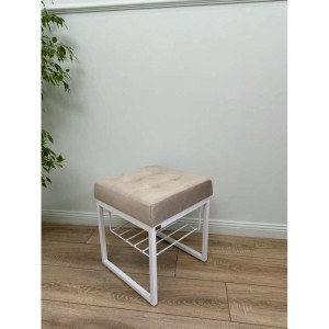 Банкетка Марсей 40-44 с полкой (бежевый/белый)