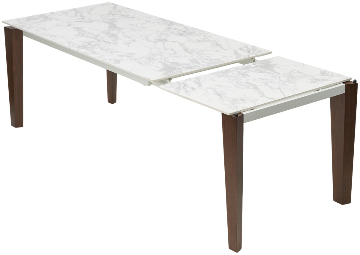 Стол ESMIR 180 MATTE ARABESCATO SOLID CERAMIC/ орех, ®DISAUR