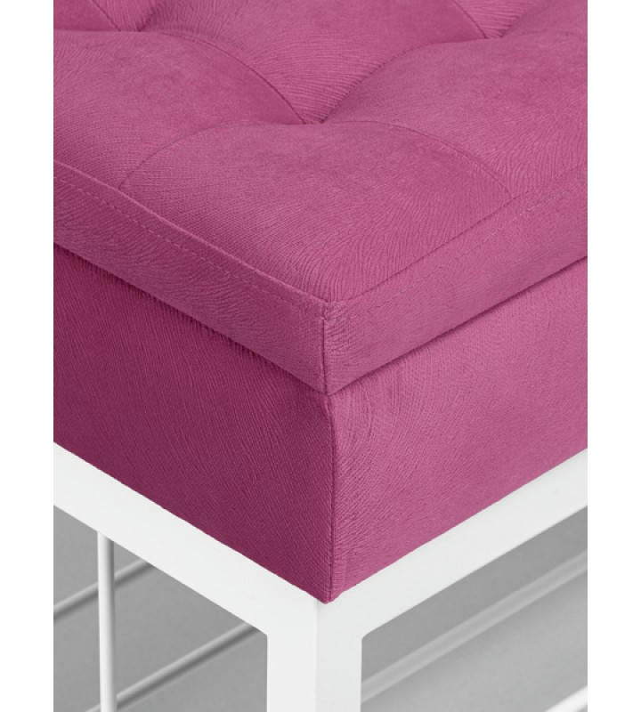 Банкетка Н-76 (белый/розовый)