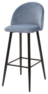 Барный стул MALIBU пудровый синий, велюр G108-56
