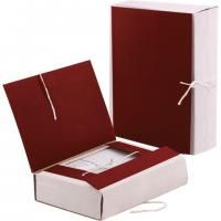 Папка для бумаг архивная А4 (225х310 мм), 120 мм, 4 завязки, бумвинил, корешок - коленкор, 123201