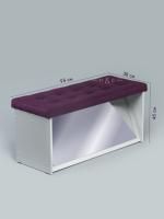 Пуф-Банкетка с зеркалом ( 95х45) для магазина, в примерочную, для ПВЗ / антивандальный велюр,   46016862