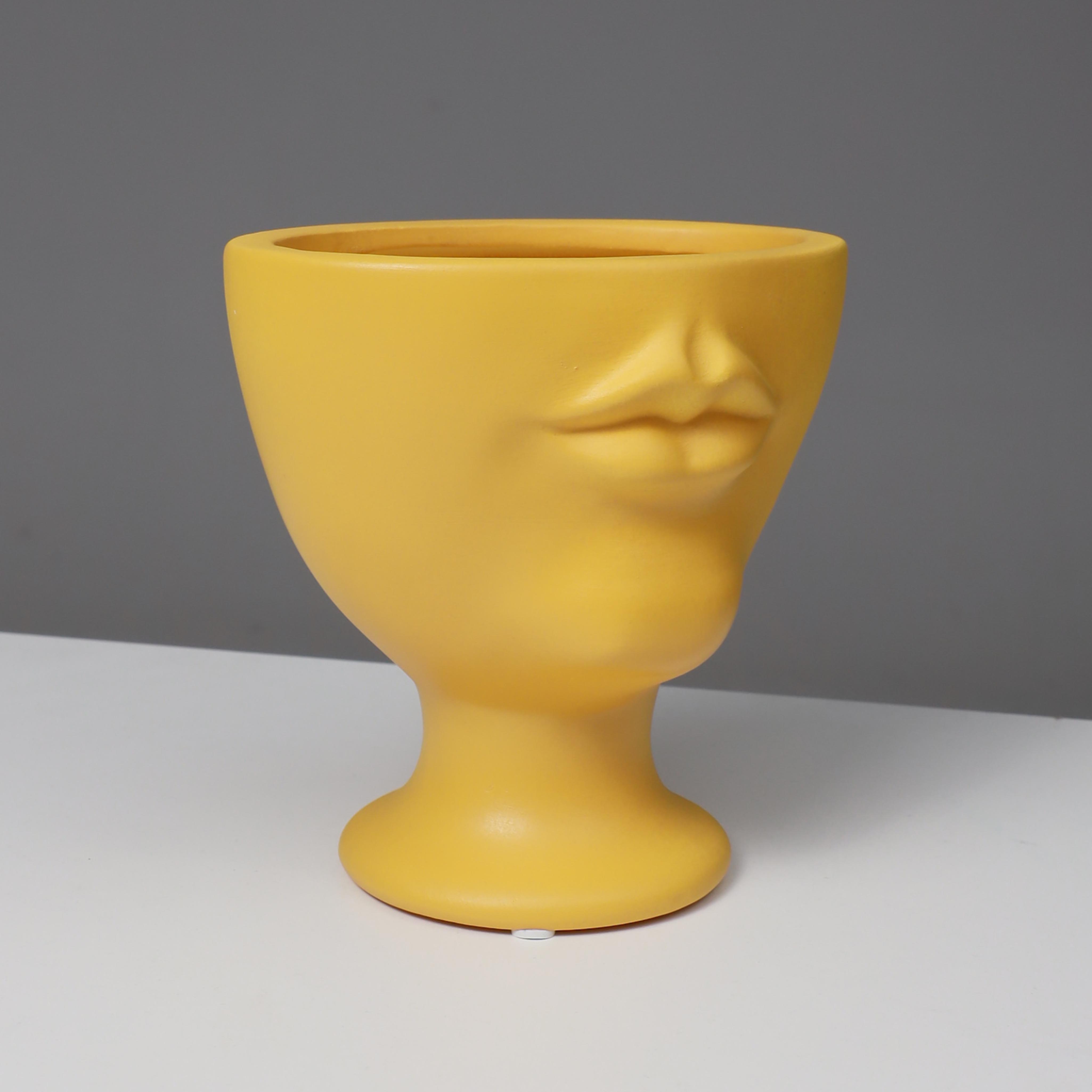 Ваза керамическая ADRIA, желтый, 15*15*15см