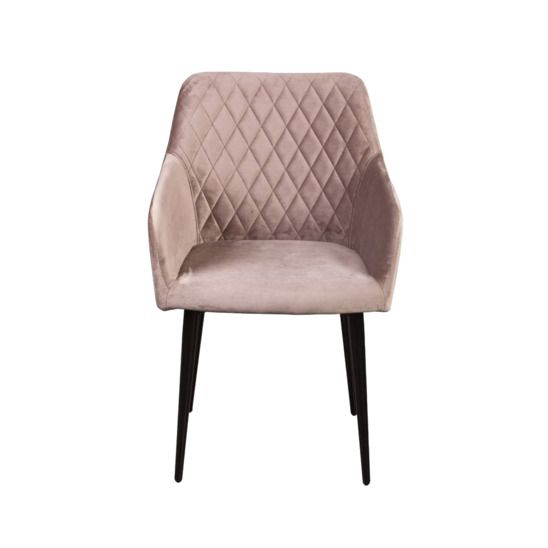 Стул Robert с подлокотниками бархат бежевый