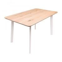 Стол Майон, дуб натуральный + черный, массив