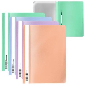 Скоросшиватель пластиковый ERICH KRAUSE "Matt Pastel Bloom", A4, 120/180 мкм, ассорти, 61129