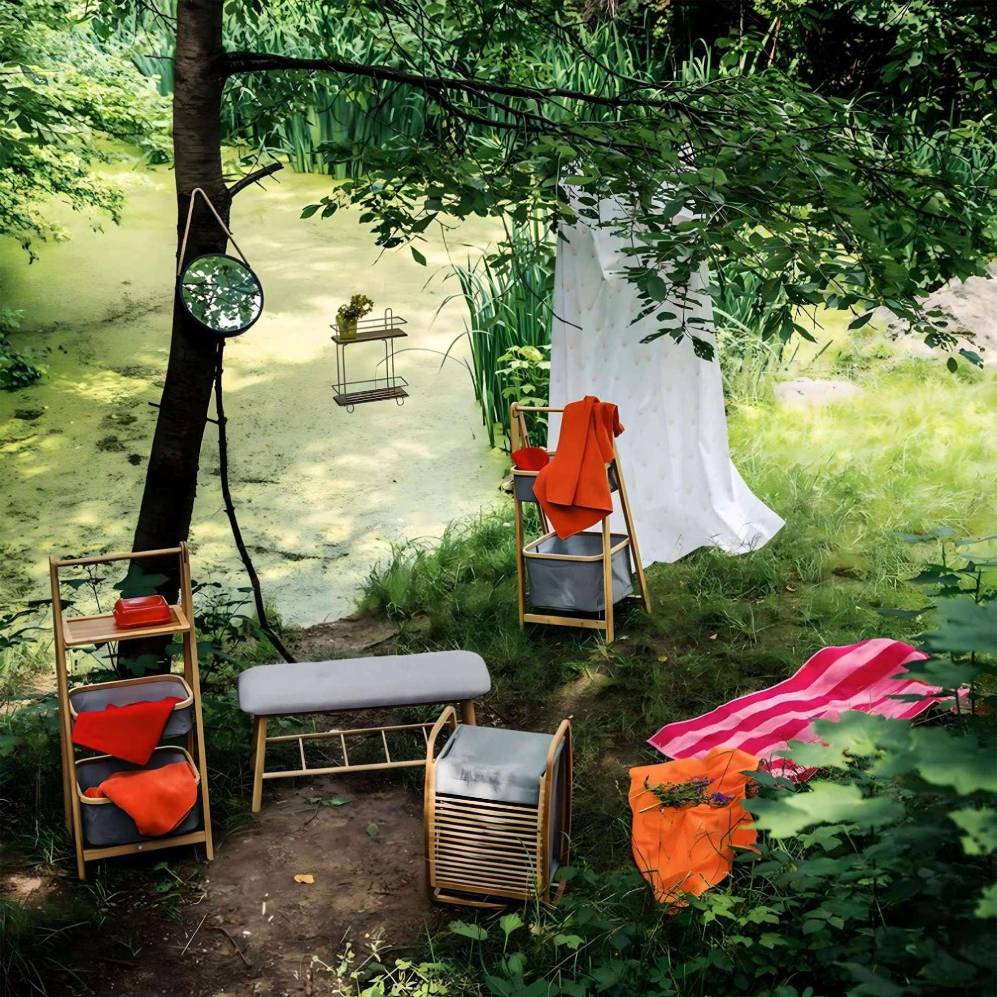 Стойка для белья PANSY (IRIS), бамбук