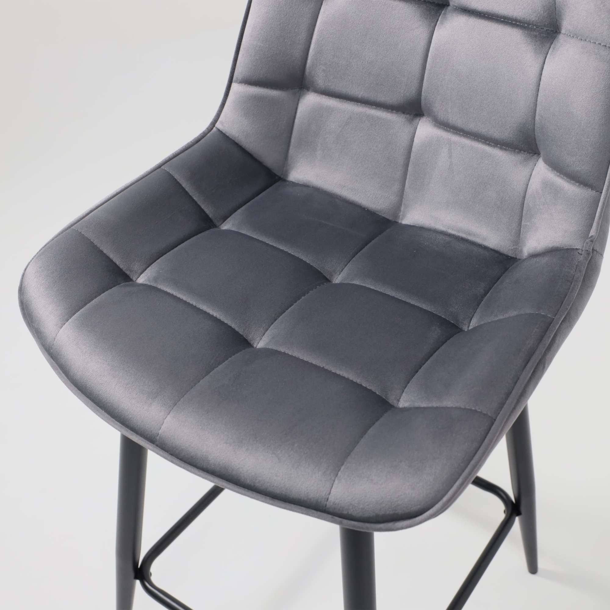 Стул полубарный Linx, темно-серый, велюр