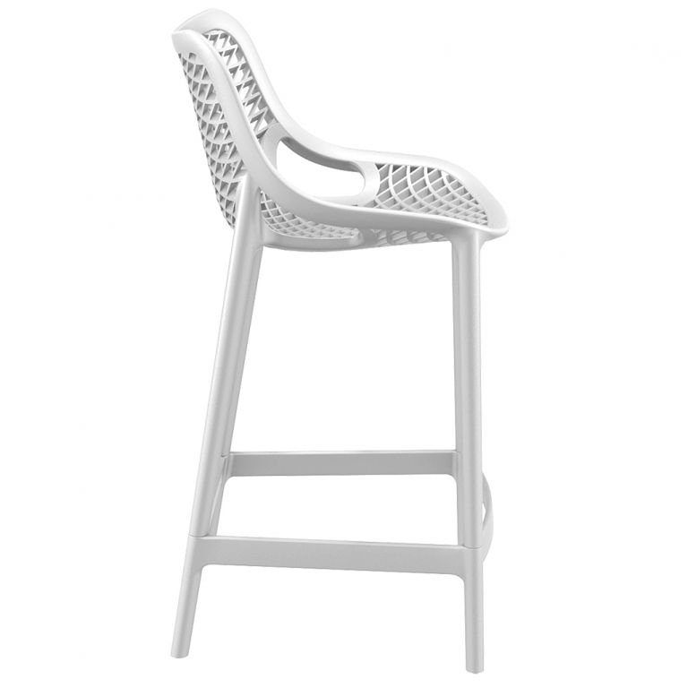 Стул пластиковый полубарный Air Bar 65 белый