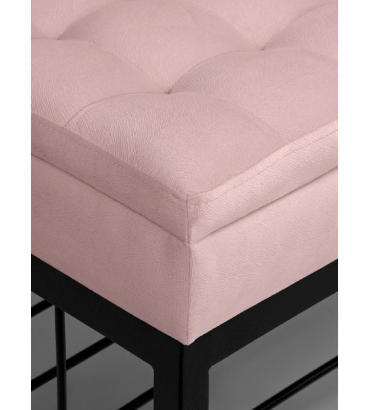 Банкетка Н-76 (черный/светло-розовый)