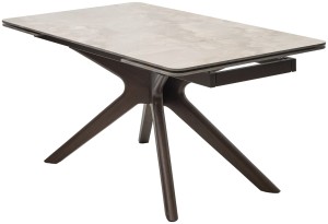 Стол EDER 160 GLOSS COLD JADE SOLID CERAMIC / Орех, ®DISAUR