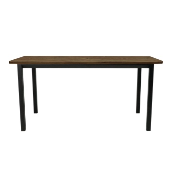 Стол офисный LuxAlto LA-T33-ST45 черный/дуб коричневый ЛДСП 160*70*2.5, 2 скругл. угла