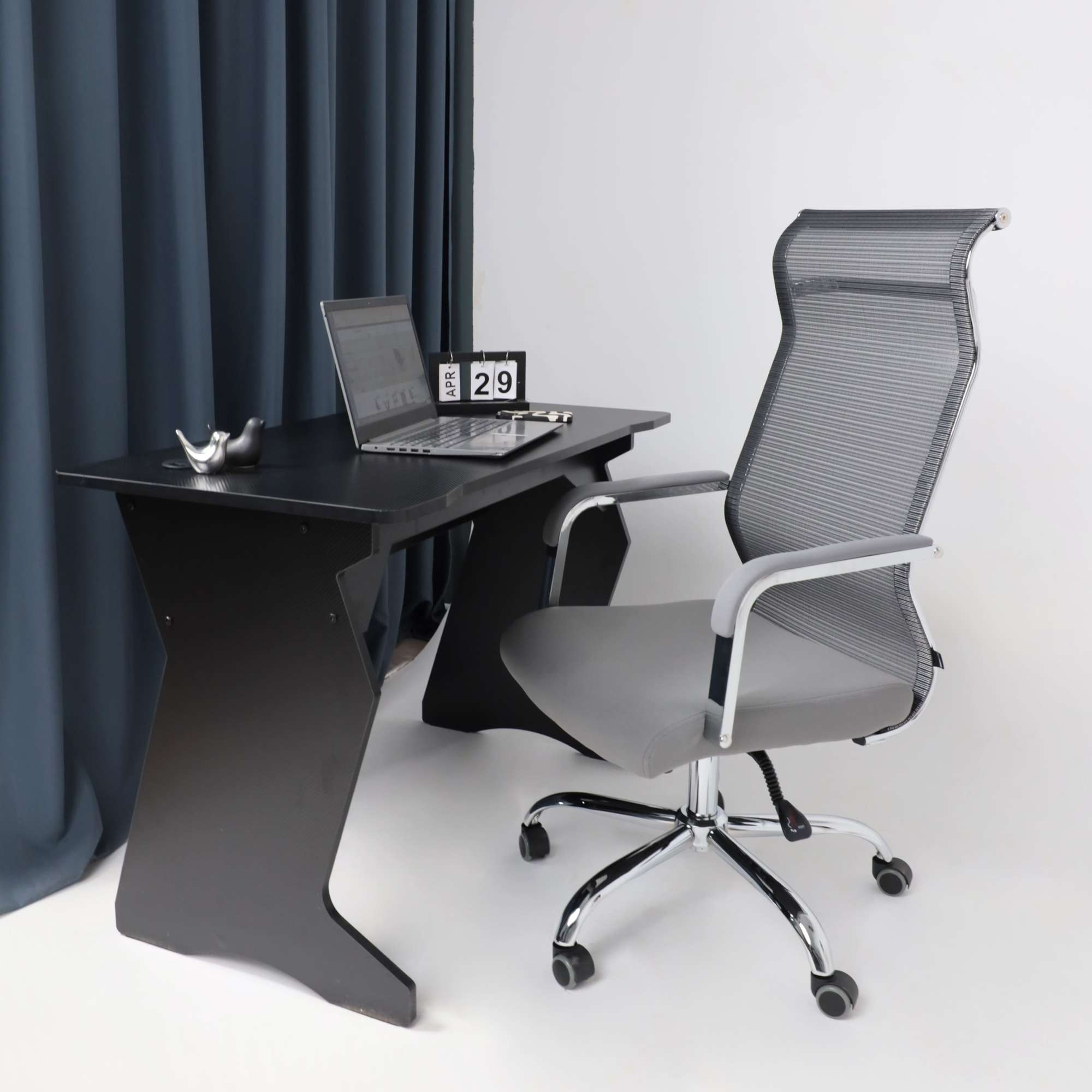 Кресло поворотное Grid, серый, армированная сетка