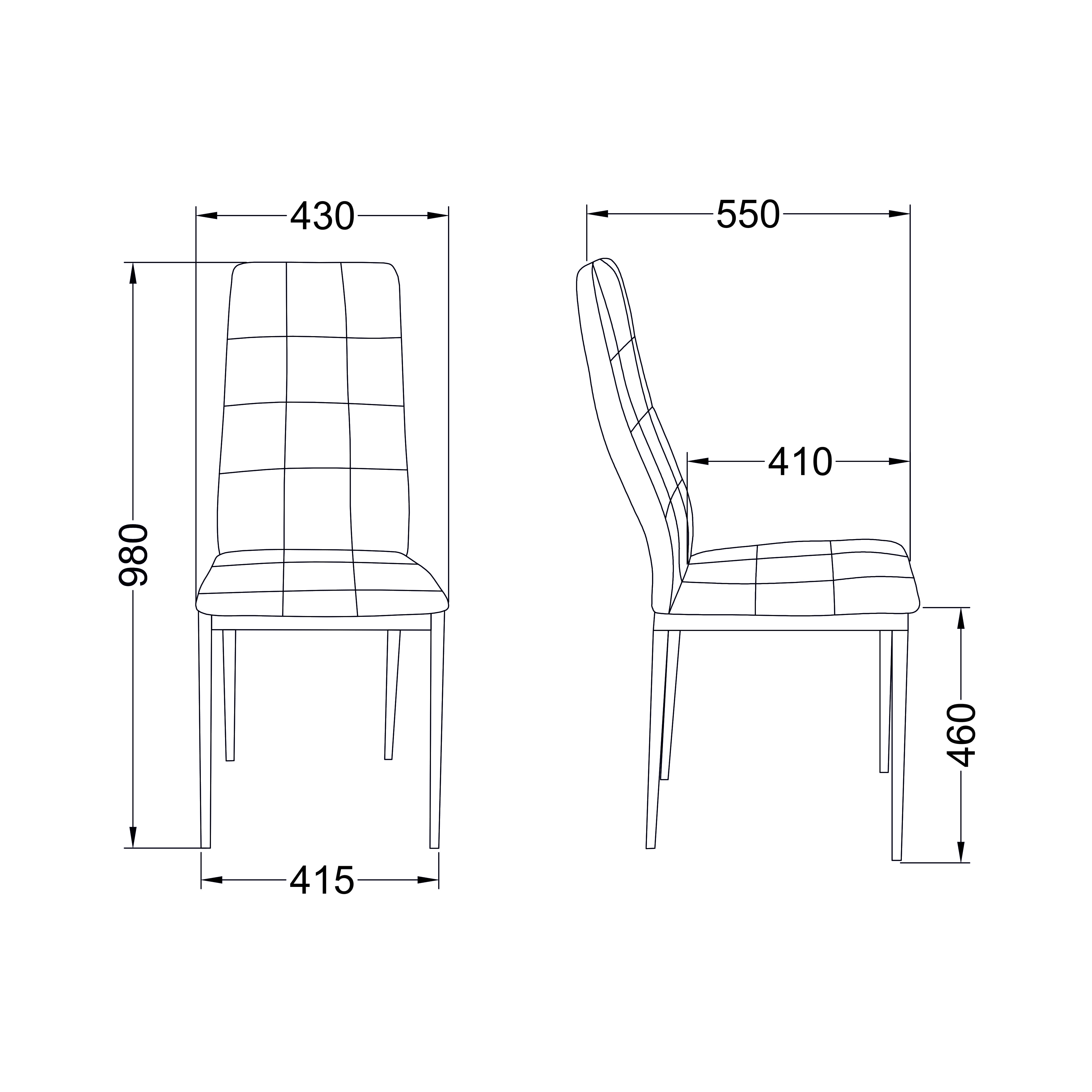 Стул SKY, серая ткань Seattle-005/черный