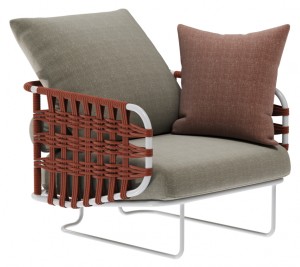 Кресло плетеное мягкое Nido белый, 14, 6/10, 1/5, 6/5