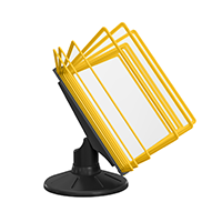 СЮИТА-01.А4Bk.Ye Демосистема настольная вращающаяся черная 10 желтых панелей А4