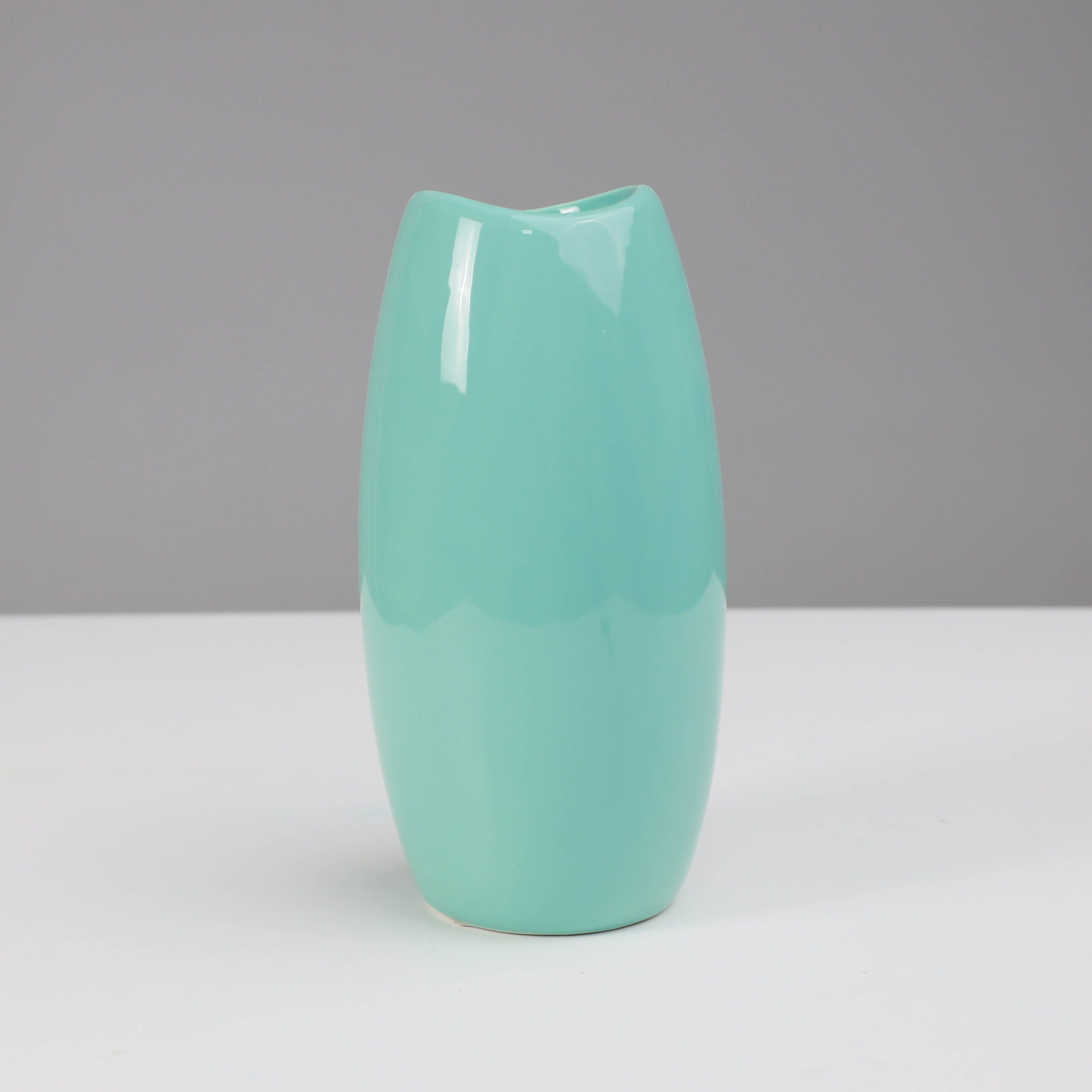 Ваза керамическая GHOST, голубой, 12,5*12,5*23,5см