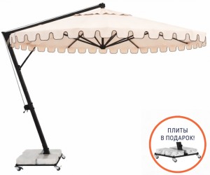 Зонт профессиональный Ø3.5 м Banana черный, натуральный, черный