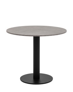 Стол круглый Фризбин D90, столешница МДФ сегни темный, основание металл черный