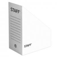 Лоток вертикальный для бумаг (250х320 мм), увеличенная ширина 150 мм, до 1400 листов, микрогофрокартон, STAFF, БЕЛЫЙ, 128884