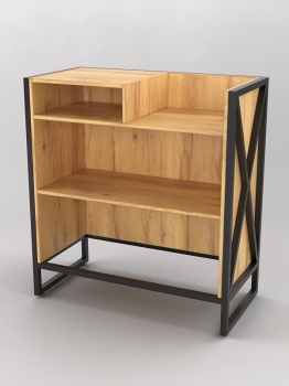 Прилавок под кассу "ЛОФТ СТИЛЬ" №4, Дуб Золотистый