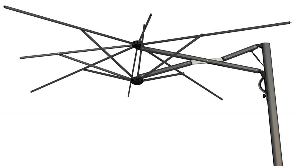 Зонт профессиональный 3х4 м Astro Carbon графит, слоновая кость