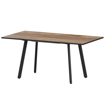 Стол раздвижной Альфа Обеденные столы в пластике Альфа 1200+300 (Н-3780) Дуб Самдал/Черный муар