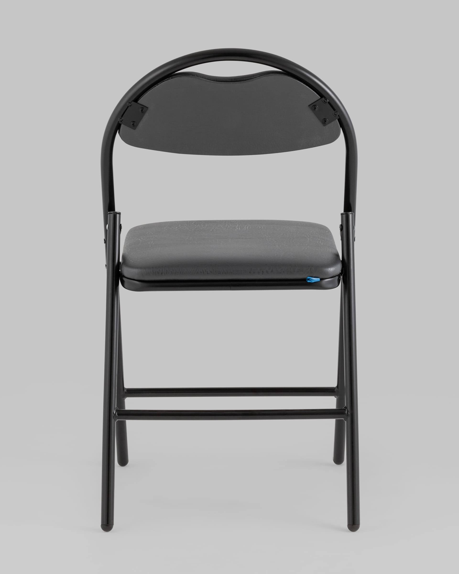 Стул складной Hagen экокожа серый каркас черный