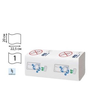 Полотенца бумажные 410 шт., TORK (Система H5) PeakServe, UNIVERSAL, КОМПЛЕКТ 12 пачек, 22,5x20 см, W-сложение, 100585