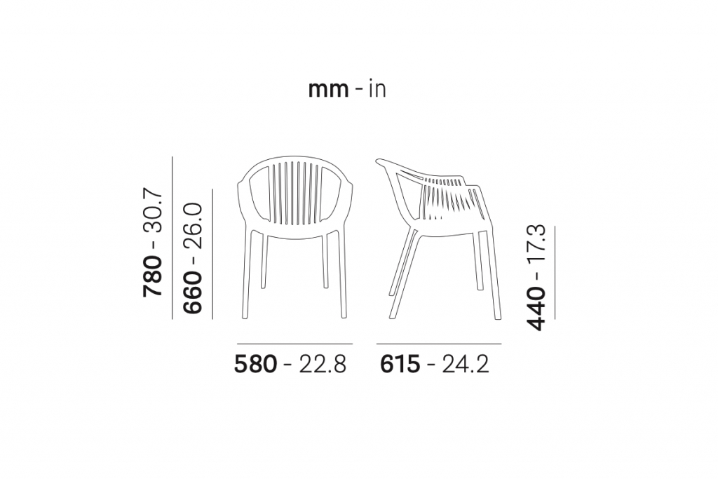Кресло пластиковое Tatami серый