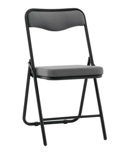 Стул складной Джонни велюр велютто темно-серый каркас черный матовый