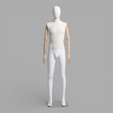 JWP-9NA Манекен мужской с тканевым торсом и деревянными руками