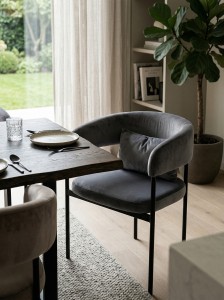 Стул СТАН, цвет H-14 Серый, велюр / черный каркас