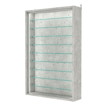 Витрина настенная №2-5Г-П, Метрополитан Грей