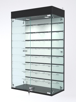 Витрина "АТРИУМ" настенная БЕЗ ПОЛОК №2А-4Г, Черный