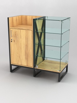 Прилавок под кассу "ЛОФТ СТИЛЬ" №5+№112-122, Дуб Золотистый