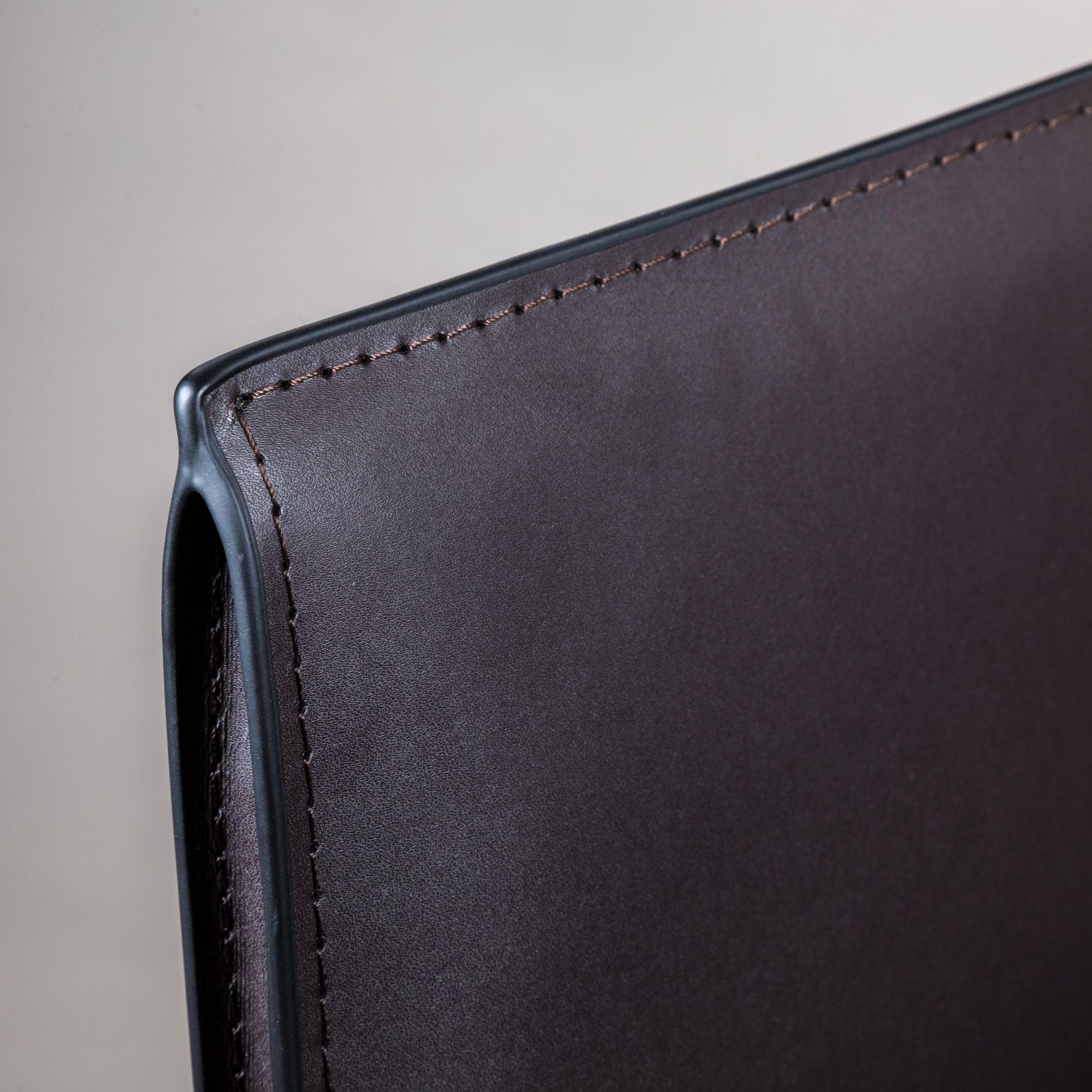 Стул полубарный Барри, кожа коричневый