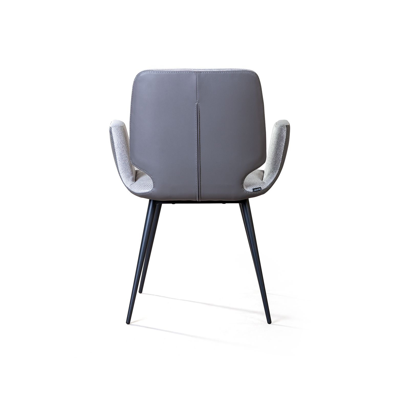 Стул с подлокотниками Адам, рогожка комби серый