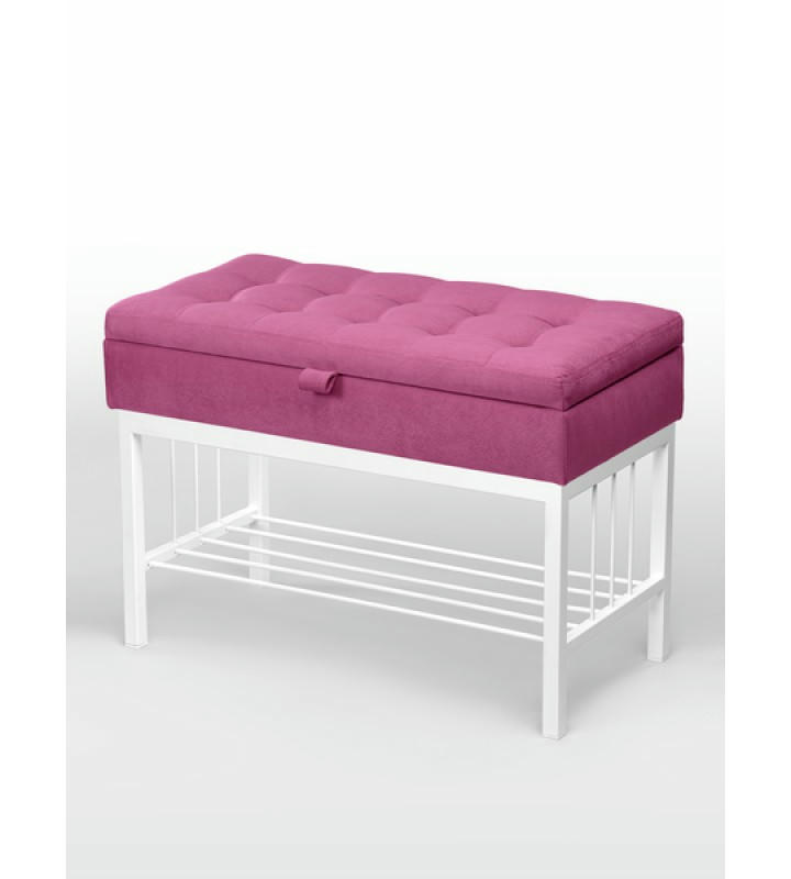 Банкетка Н-76 (белый/розовый)