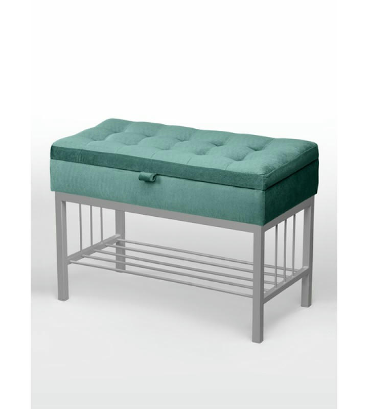 Банкетка Н-76 (серый/бирюзовый)