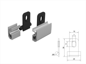 Петля АЛЬТ для профиля 3240, 3241 (10шт.) черная
