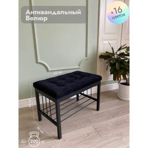 Банкетка Сканди-60 (черный/черный)
