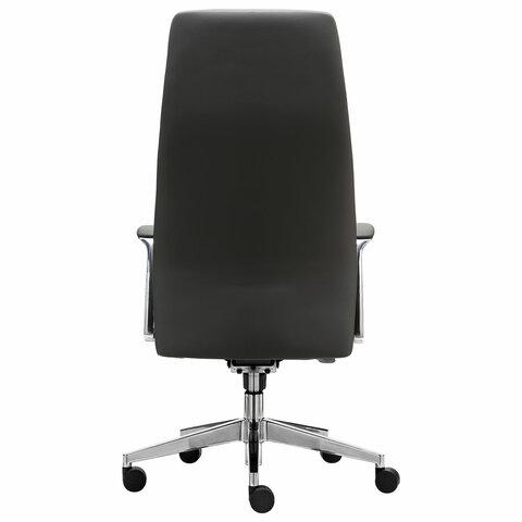 Кресло BRABIX PREMIUM "Adept EX-752", синхромеханизм, алюминий, экокожа, черное, 532930